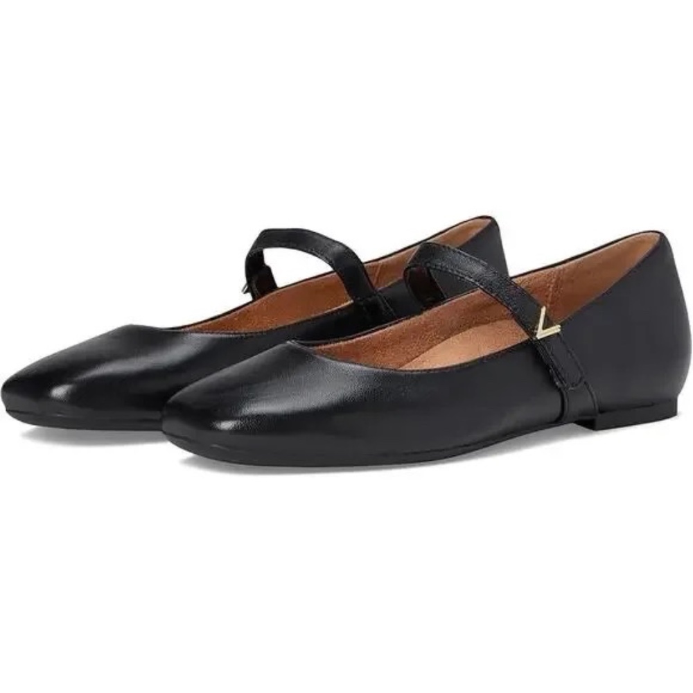 Vionic Black Flats with Strap